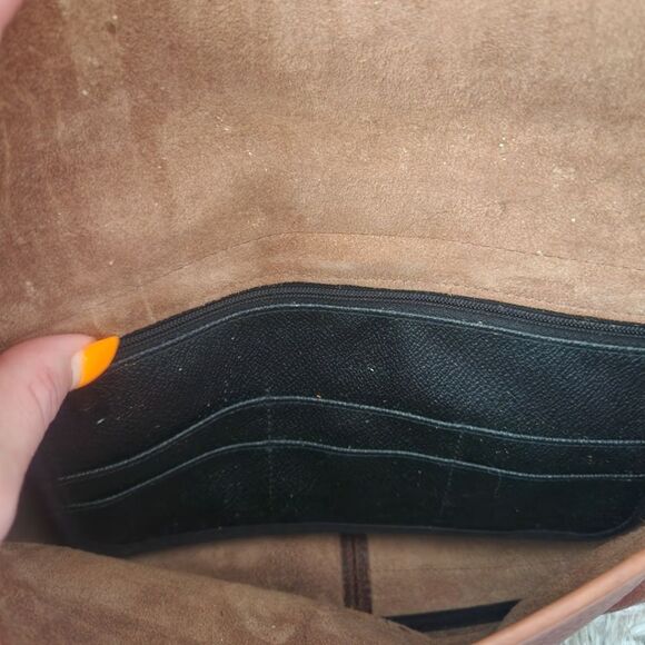 Dooney‎ & Bourke Vintage Brown Leather Crossbody Bag - Picture 8 of 11